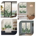 thumbnail image 7 of Palm Leaves Tropical Window Privacy Film, Green Botanical Summer Linen Static Cling UV Sun Blocking Heat Control Window Tint Day and Night, Non-Adhesive One Way Windows Privacy Cover 35.4''x78.7'', 7 of 7