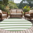 thumbnail image 4 of Round Rugs 8Ft, Sage Green Striped Round Area Rug Washable Indoor Throw Carpet, Farmhouse Sage Green Stripes Large Non Slip Circle Rug for Kids Room RV Home Decor Aesthetic, 4 of 8