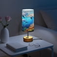 thumbnail image 6 of Touch-Control 3-Color Desk Lamp with Plug – Energy-Saving LED + 3 Simultaneous Charging Ports Cute Dolphins Colorful Coral, 6 of 8