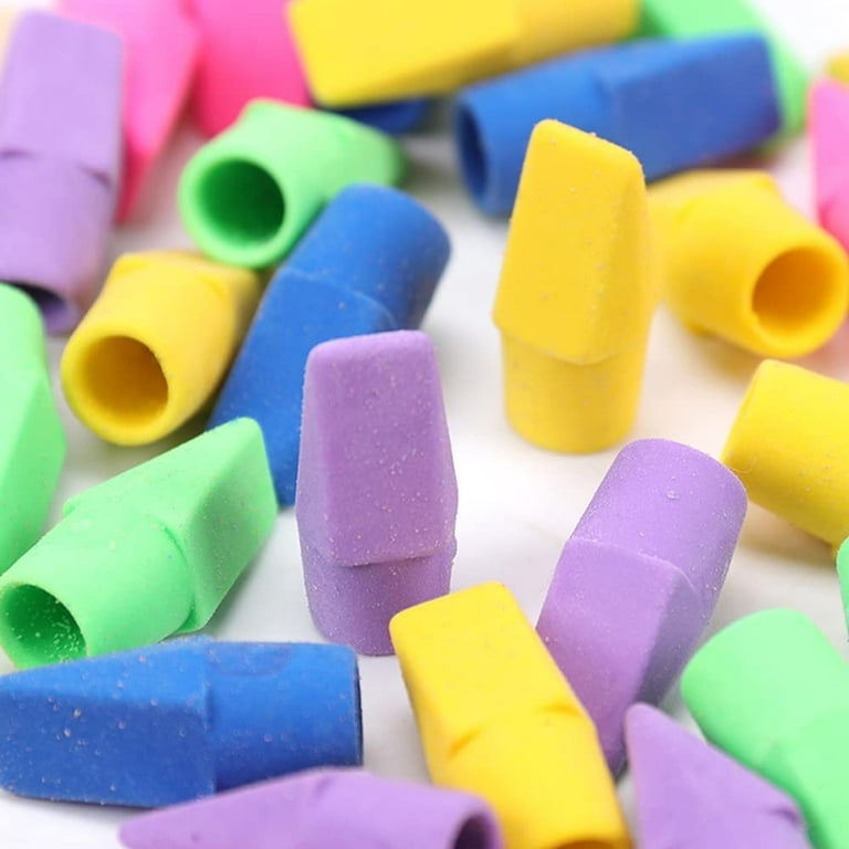 10/30/50PCS Pencil Eraser,Pencil Top Erasers Assorted Colors Painting  Eraser Caps for Students(10pcs)