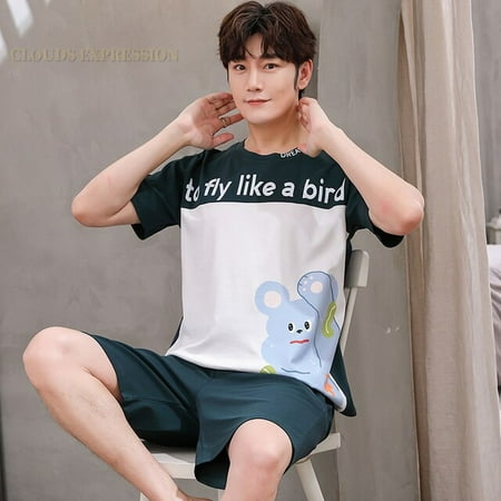 

QWZNDZGR Summer 100% Cotton Pajama Sets Women Pyjamas Sleepwear loungewear Pijama Mujer Plus Size 4XL Couple Night suits Homewear Fashion