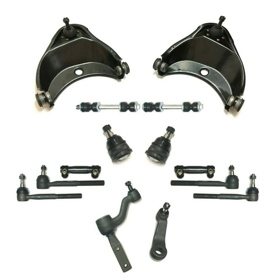 14 Pc Complete Suspension Kit Adjusting Sleeves Tie Rod Ends Sway Bars End Links Idler & Pitman Arms Lower Ball Joints Upper Control Arms & Ball Joints Fits select: 1988-1992 CHEVROLET GMT-400