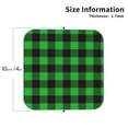 thumbnail image 2 of Sigee Buffalo Plaid Green Black for Water-Resistant, Heat-Resistant, Non-Slip Leather Coasters Set, Ideal for Coffee Table, Office, Bar, Home Decor-Square, 2 of 6
