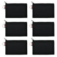thumbnail image 1 of Aspire 6-Pack Canvas Pouches with Metal Ring, DIY Craft Storage Bags, 6 x 4 Inch - Black, 1 of 7