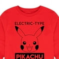 thumbnail image 3 of Pokémon - Electric Type Pikachu - Youth Long Sleeve Graphic T- Shirt, 3 of 5