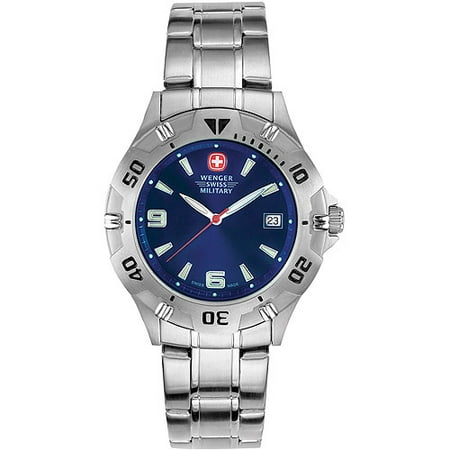 Wenger Swiss Military Mens Brigade Watch - Petrol Blue Sunray Dial w/ Bracelet 7
