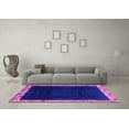 thumbnail image 3 of Ahgly Company Indoor Rectangle Oriental Purple Asian Inspired Area Rugs, 7' x 10', 3 of 4