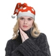 thumbnail image 5 of Balery Orange And White Polka Dot1 Pattern Santa Hat Christmas Hat Funny Christmas Hat Christmas Knitted Beanie Hat For Men Women Adult, 5 of 6
