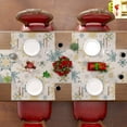 thumbnail image 5 of Christmas Placemats Set Of 4, Snowflakes Winter Table Decorations for Home Party Decor, 12x18 inch, Polyester, 5 of 7