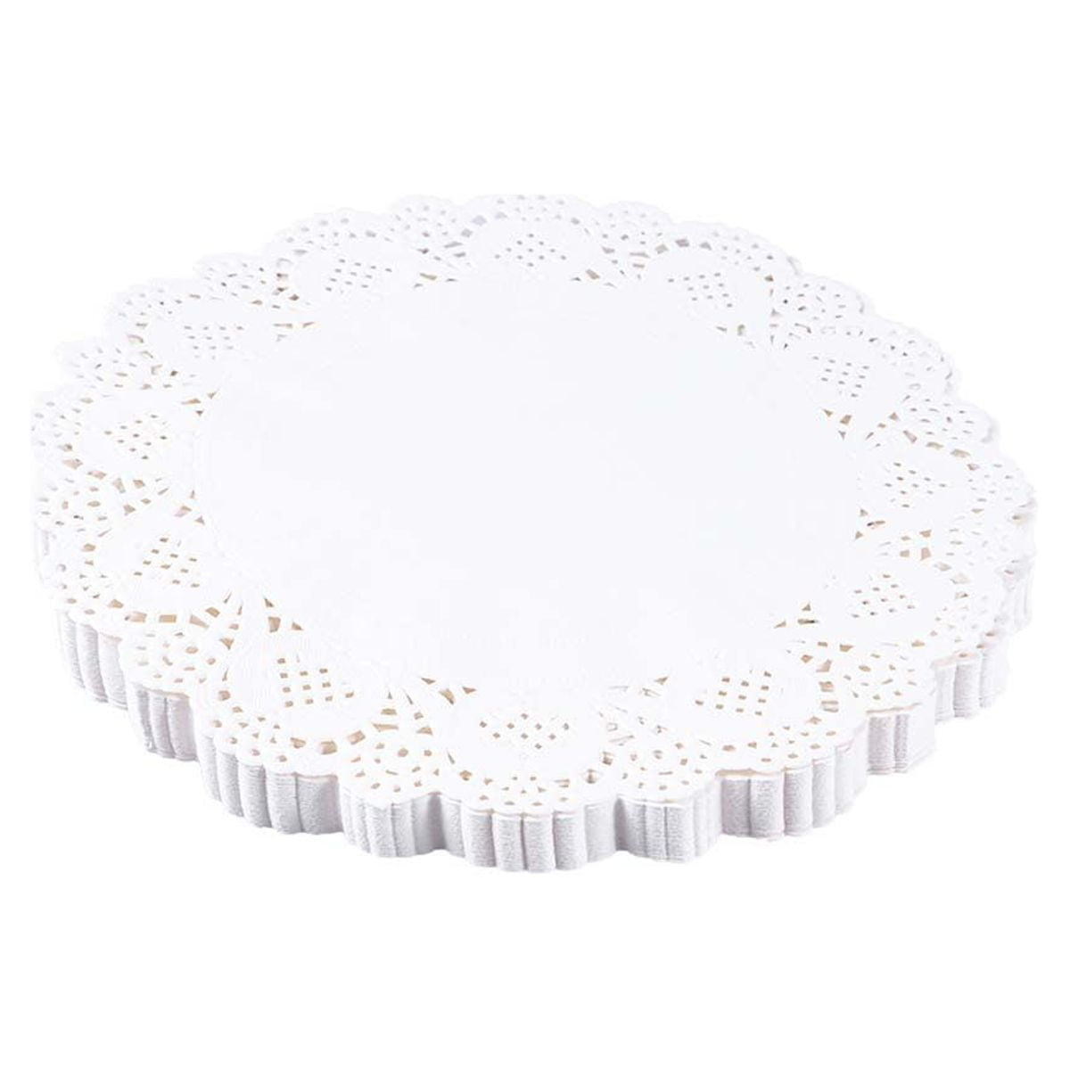 Bestonzon 140 Pcs 5.5 Inch Round Lace Decorative Paper Placemats Doilies for Cakes Desserts