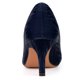 thumbnail image 3 of Zapatos de tacón bajo con estampado de hojas y puntera en punta para mujer Azul 36, 3 of 6