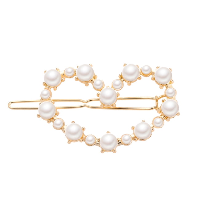 Pinzas para el cabello para mujeres, pinzas para peinar, pinzas para el cabello para niñas, elegantes horquillas con lazo de perla dulce, horquillas para damas, joyería para el cabello.