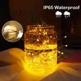thumbnail image 2 of 2PCS Fairy Lights Battery Operated with Remote, 12M/4.72ft 120LED Copper Wire String Lights, Waterproof Twinkle Lights Indoor Outdoor 8 Modes for Bedroom Patio Christmas Decorations(Warm White）, 2 of 6