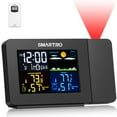 thumbnail image 1 of SMARTRO SC91 Reloj despertador de proyección para dormitorios con estación meteorológica, termómetro inalámbrico para interiores y exteriores, higrómetro con monitor de temperatura y humedad, 1 of 5