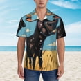 thumbnail image 5 of Picia Whimsical Cartoon Cow Gentle Cotton Regular Fit Short Sleeve Casual Hawaiian Shirt for Men-X-Large, 5 of 8