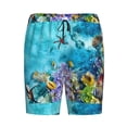 thumbnail image 4 of Naloa Corals and Tropical Fish Men's Short Pajama Pants, Lounge Comfort Shorts with Elasticized Waistband and Side Pockets - Large, 4 of 9