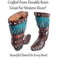 Urbalabs Western Cowboy Boot Vase 7 Inch Teal Tassel and Silver Stud ...