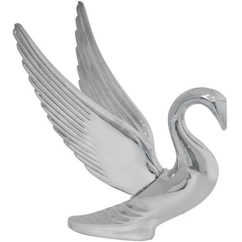 Grand General Deluxe Chrome Swan Hood Ornament