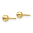thumbnail image 2 of Diamond2Deal 14k Yellow Gold Polished Ball Post Earrings for Women (L- 0.16 in, W-0.16 in), 2 of 4