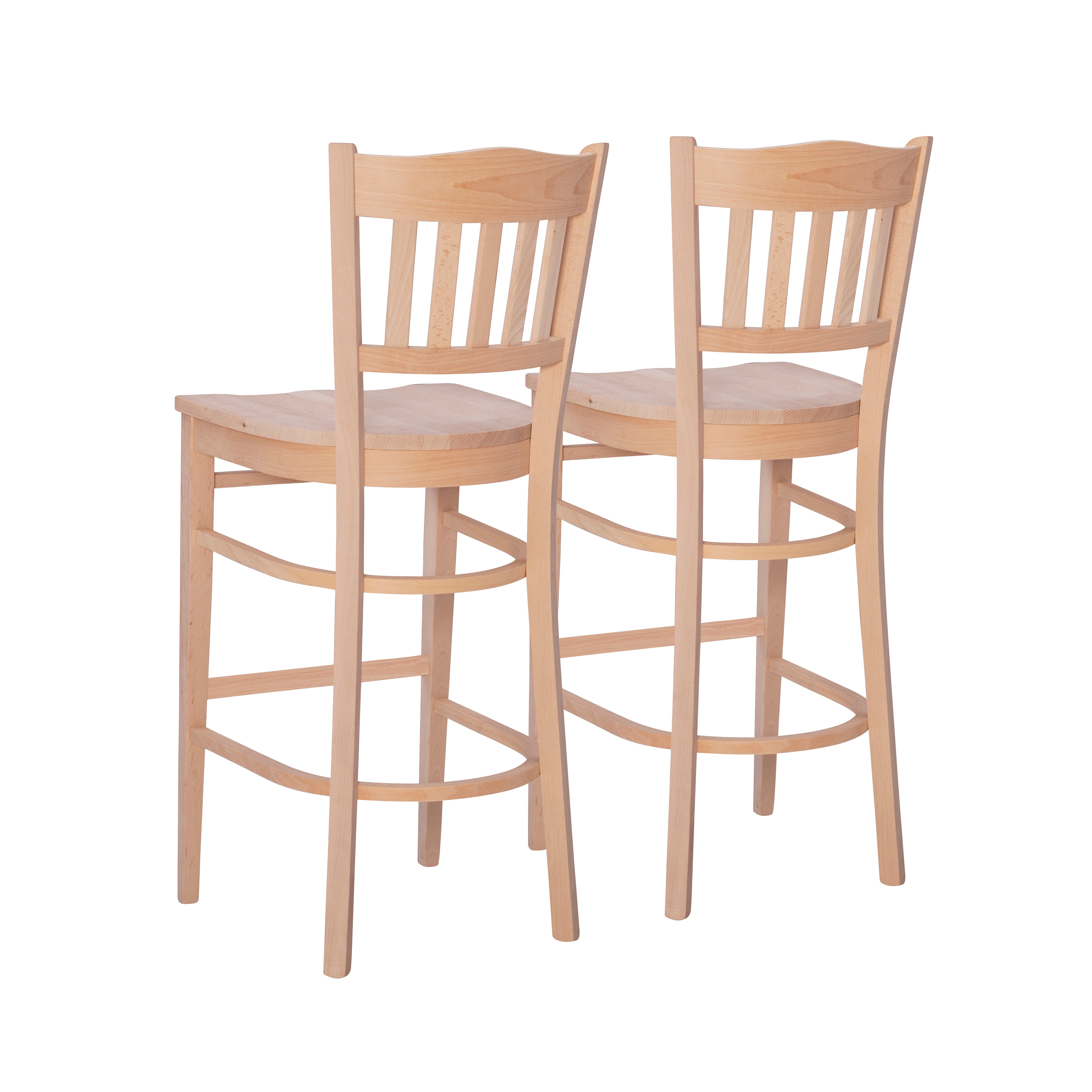 Linon Ashfield Bar Stools, 30" Seat Height, Set of 2, Unfinished