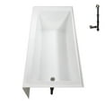 thumbnail image 6 of Streamline NAL-5580-BNK 60 in. x 32 in. Acrylic Right-Hand Drain Alcove Bathtub in Glossy White With External Drain in Brushed Nickel, 6 of 10
