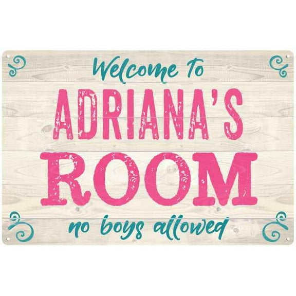 ADRIANA'S Room Kids Bedroom Sign 8x12 Metal Sign 208120089223