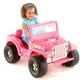 Prix Fisher Power Wheels Jeep Barbie Wrangler 12 Volts Enfants Monter sur Jouet, Rose – image 3 sur 5