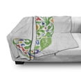 thumbnail image 3 of Letter J Soft Flannel Fleece Blanket, Initial Capital J with Tropical Nature Elements Leaves and Flowers Abstract Swirls, Cozy Plush for Indoor and Outdoor Use, 50" x 60", Multicolor, by Ambesonne, 3 of 6