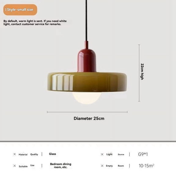 Modern Pendant Light Glass Home Decorative Lamp for Restaurant Bedroom Study Indoor Hanging Illumination Luminaires A
