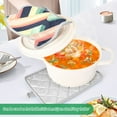 thumbnail image 3 of Yayeee Pot Holders Kitchen Heat Resistant with Pocket 7"x9.8" Cotton Oven Cooking Hot Pads, Green Stripes, 3 of 7