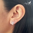 thumbnail image 3 of Aretes de plata .925 BELLAPLATA MF broquel Mariposas Primavera de plata reflejante, 3 of 4