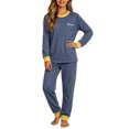 thumbnail image 4 of Xdegoge Kids Warm Thermal Underwear Sets Boys Girls Contrast Trim Long Sleeve Top and Pants Winter Base Layer Pajamas Two Piece Sleepwear Cozy Home Loungewear, 4 of 7