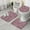 Pink And Black, variant on Pink and Black Of Leopard Print Bathroom Rugs Sets 3 Piece,Toilet Cover Set,Absorbent Non Slip Bathroom Mats Sets with U-Shaped Contour Rug Toilet Rug Set