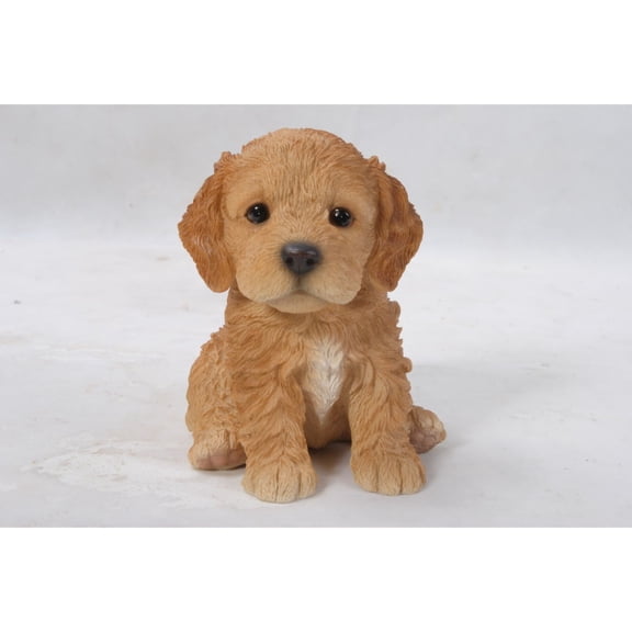 Hi-Line Gifts Sitting Cockapoo Puppy Outdoor Garden Statue - 6.25"