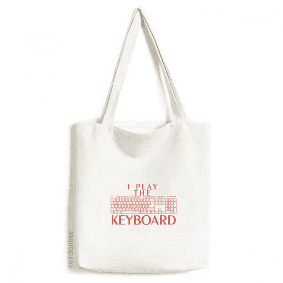 Keyboard Game Combination Tote Canvas Bag Shopping Satchel Casual Handbag