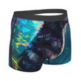 thumbnail image 2 of KLL Colorful Plant Wolf Men's Cotton Boxer Briefs Underwear-Large, 2 of 8