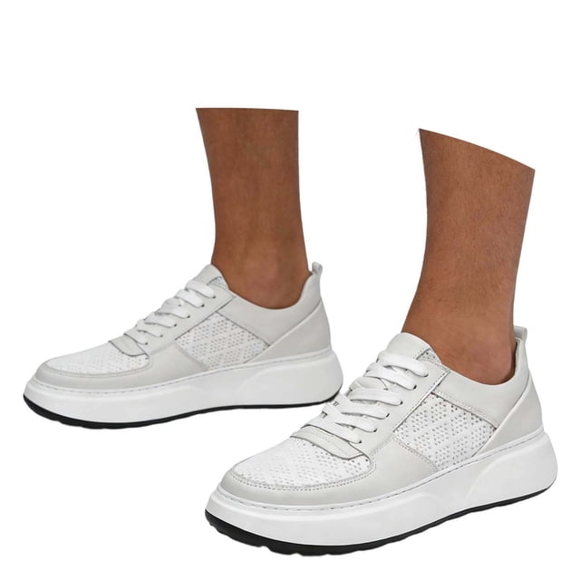 Chaussures Décontractées Talon Épais Rehausse Design Moderne à Enfiler Chaussures Confortables Bout Rond pour Couple Usage Quotidien