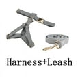 thumbnail image 4 of Light Grey Corduroy Dog Collar And Leash With Custom Engraved Nameplate, 4 of 17