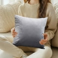 thumbnail image 5 of Decorative Throw Pillows, Linen Sofa Cushion,Sofa Bed Pillows for Living Room, Bedroom, Office Decor,18x18 Inch(Gray), 5 of 6