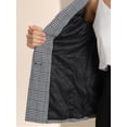 thumbnail image 5 of DARING DIVA Women's Plaid Notched Lapel Blazer S Black White Pattern 2, 5 of 6
