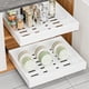 thumbnail image 1 of 2Pcs Organizador de Gabinete Deslizable Extraíble Extensible,Cajones Deslizables para Comida Utensilios de Cocina, Almacenamiento Cocina Organizador de Alacena para Armario Estante,Blanco, 1 of 7