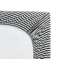 Sketchy Stripe 4Piece Black and White Cotton King Sheet Set