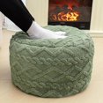 thumbnail image 2 of Ottoman Stuffed with PP Cotton Pouf Filler, Velvet Floor Pouf,Round Ottoman Foot Stool Cushion Storage Ottoman, 20 * 12 Inches Foot Rest for Living Room, Home Decor (Sage Green), 2 of 18