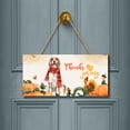 thumbnail image 2 of Happy Thanksgiving English Setter with Turkey Pumpkins Autumn Vibes Landscape Wood Sign Dog Lover Hanging Wall Home Decor - 12018, 2 of 5