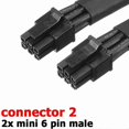 thumbnail image 5 of Cable divisor en Y de alimentación yuxing PCI-E Dual Mini 6 pines a 8 pines Negro, 5 of 5