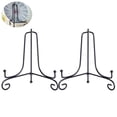 thumbnail image 4 of 2pcs Wrought Iron Plate Display Stand Desktop Photo Holder Crafts Easel for Home Shop 8 Inch, 4 of 6