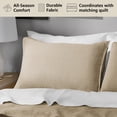 thumbnail image 2 of Mainstays Garment Washed Striped Pillow Sham, King, Beige, 1 Pack, 2 of 7