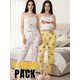 thumbnail image 5 of Set De 2 Conjunto Pijama Mujer Blusa Y Pantalón Dama Piyama Unitalla Pyjama, 5 of 9