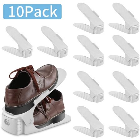 10 Pieces Adjustable Shoe Racks Plastic Shoe Organizer Adjustable Shoe Stacker Space Saving Non Slip Adjustable Organizer Pp Shoe Rack Double Layer Shoe Rack Walmart Canada