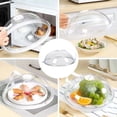 thumbnail image 4 of Microwave Splatter Cover for Food Large Microwave Plate Food Cover With Easy Grip Handle Anti-Splatter Lid With Enlarge Perforated Steam Vents,10.2 Inch,BPA Free & Dishwasher Safe, 4 of 9